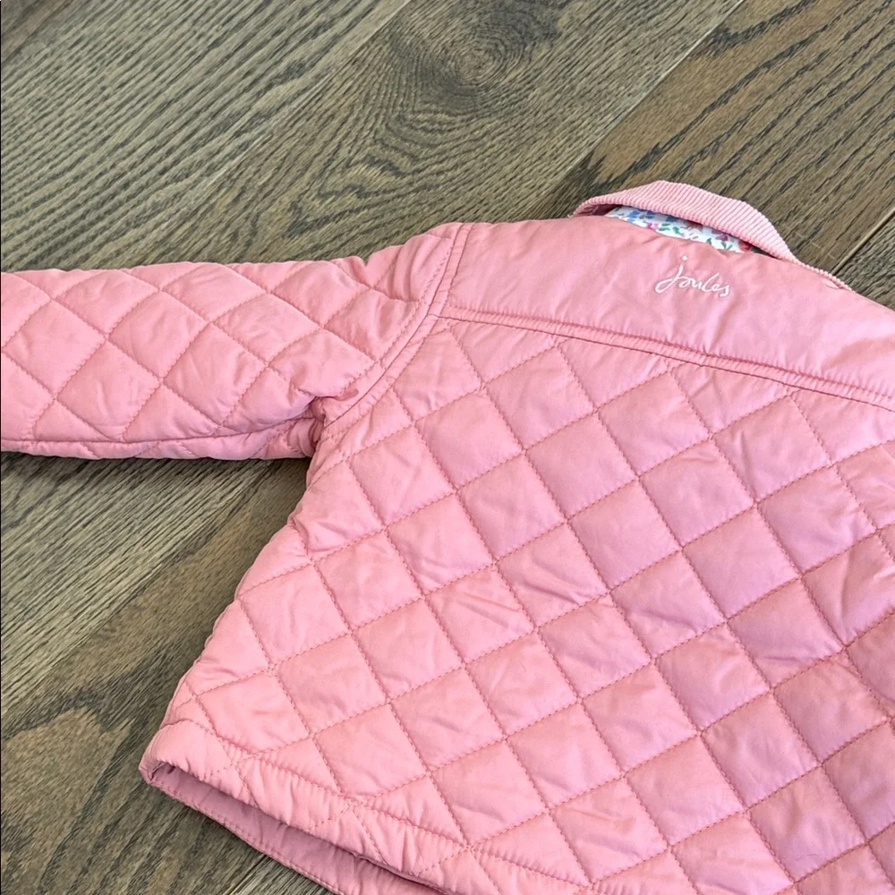 Joules Coral Quilted Kids Puffer Coat 3-6 months baby newborn NWT